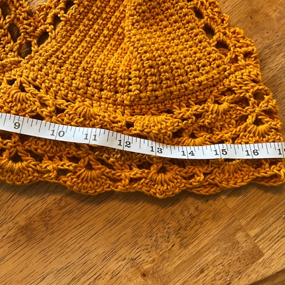 Hand Crafted Crochet Halter Hippie Boho Crop Bikini Floral Top Off the shoulder - Picture 12 of 14